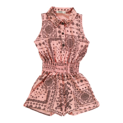 Collared Romper (Bandana Pattern)