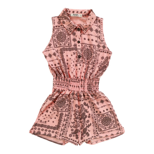 Collared Romper (Bandana Pattern)