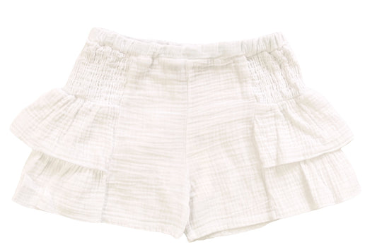 Smocked Side Ruffle Shorts