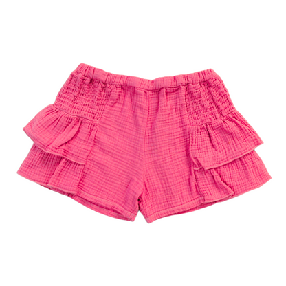 Smocked Side Ruffle Shorts