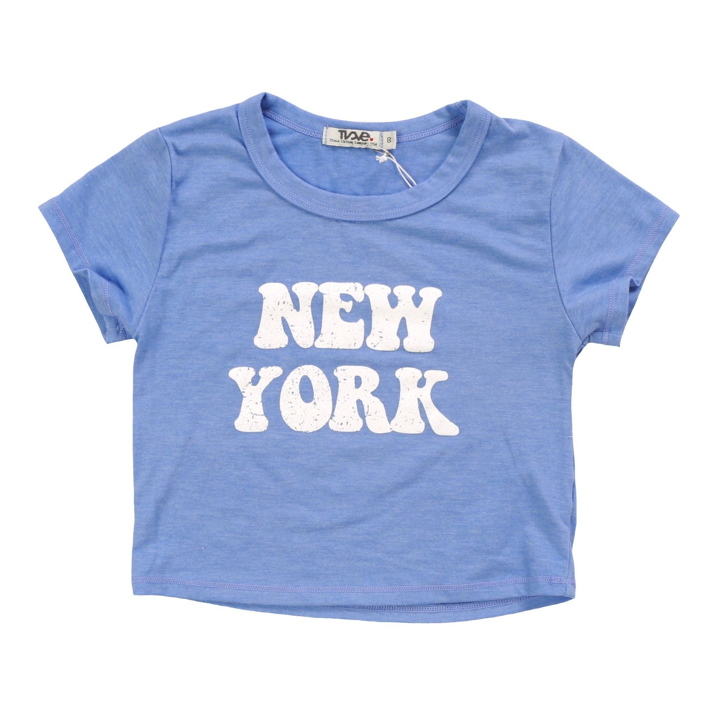 Heather Crop Baby Tee ("NEW YORK")