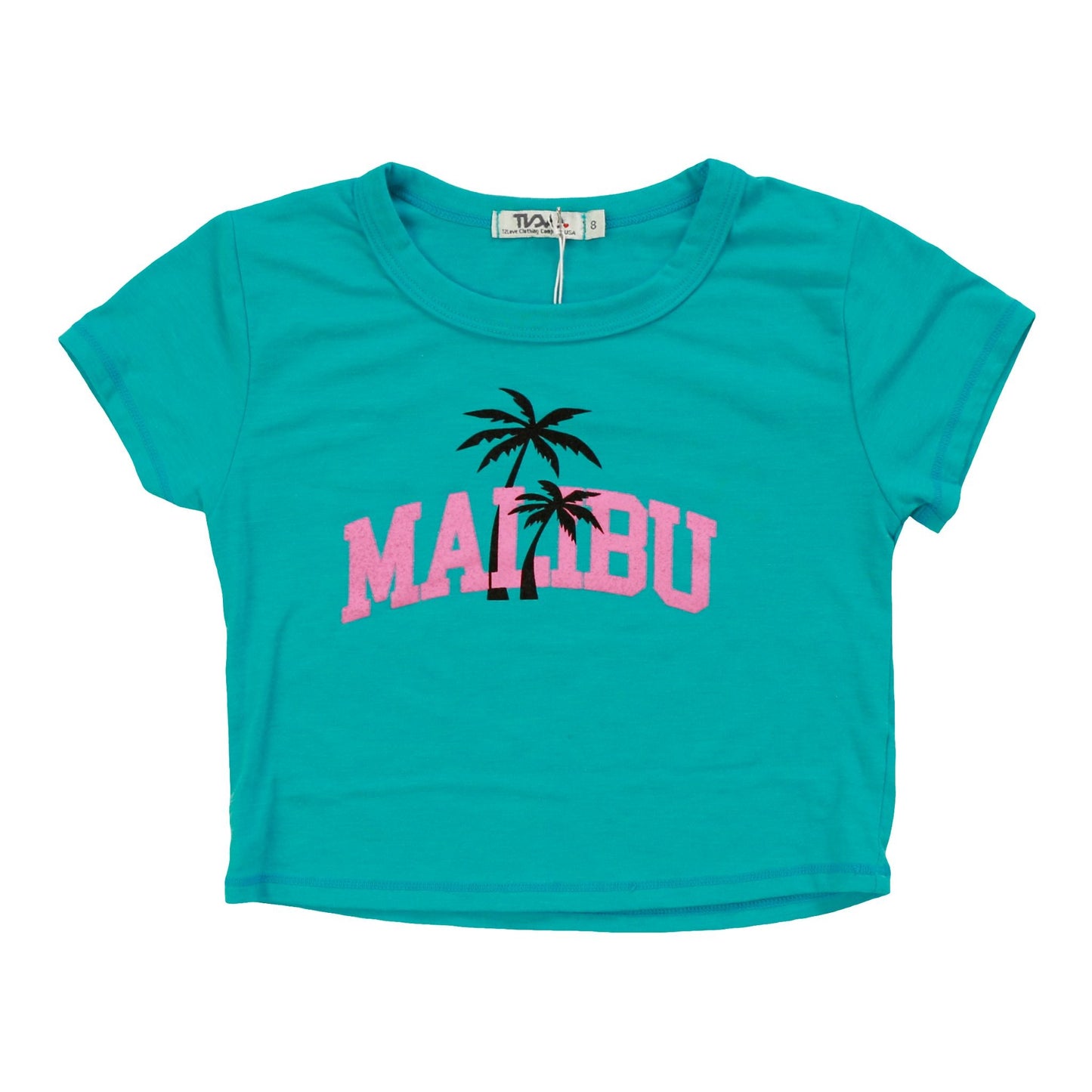 Heather Crop Baby Tee ("MALIBU")