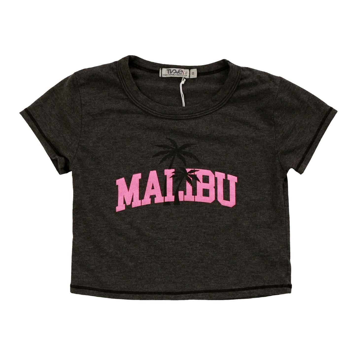 Heather Crop Baby Tee ("MALIBU")
