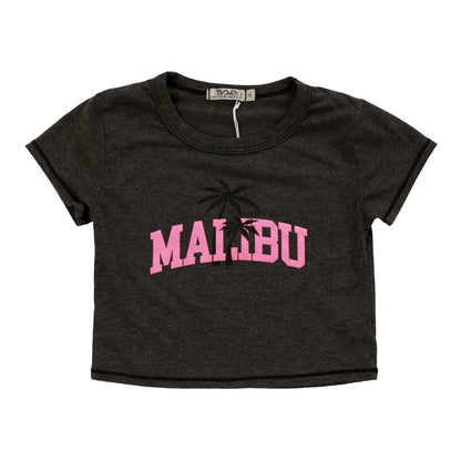 Heather Crop Baby Tee ("MALIBU")