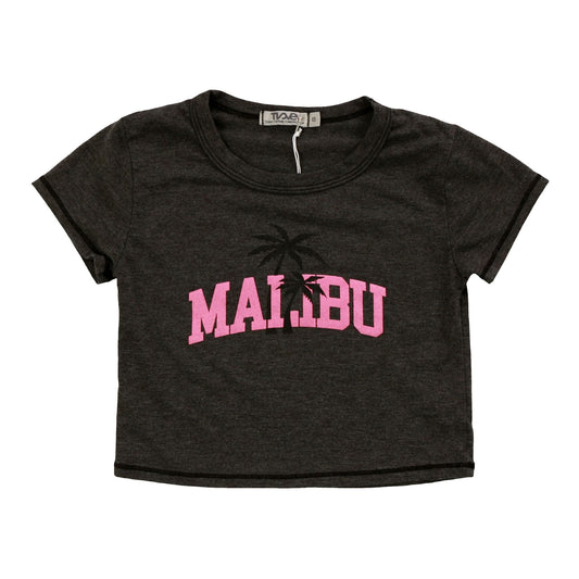 Heather Crop Baby Tee ("MALIBU")