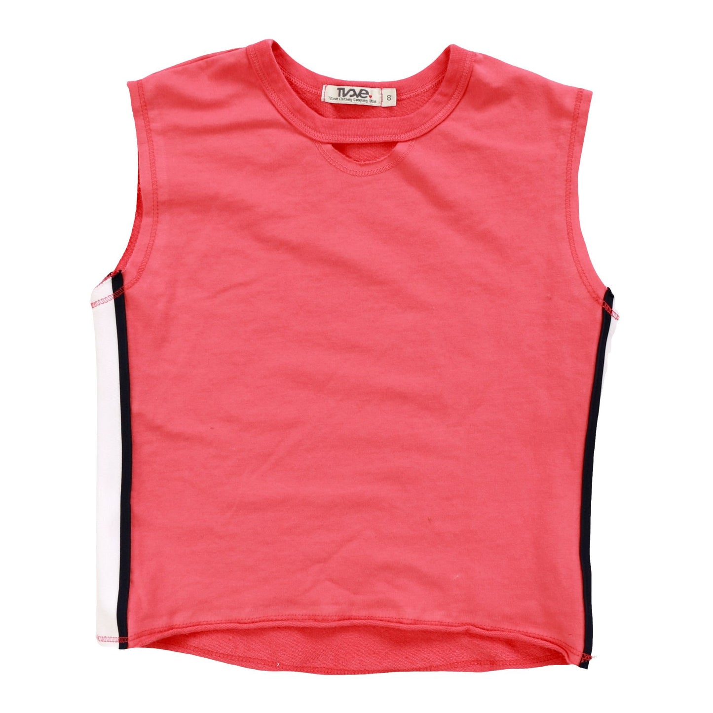 Sleeveless Top with Stripe Tape