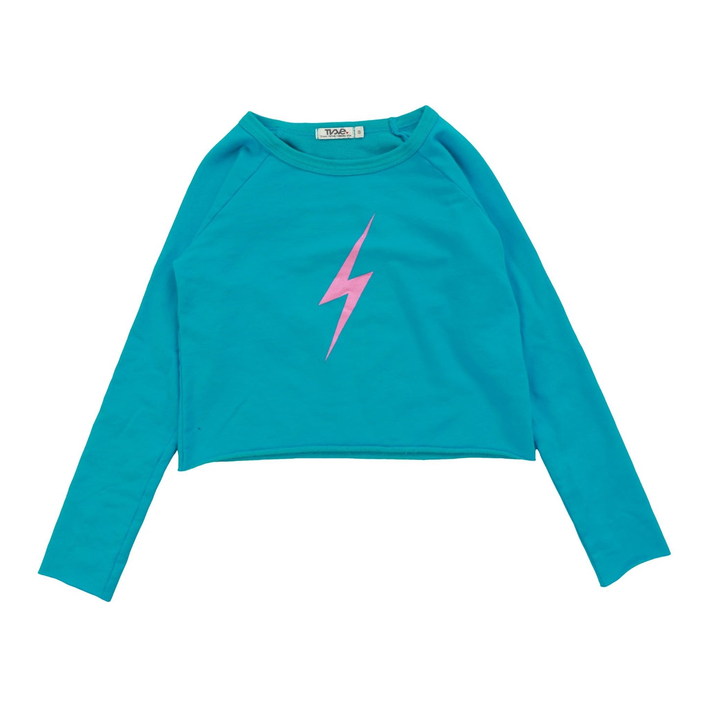 Long-Sleeve Easy Crew (Pink Bolt Print)