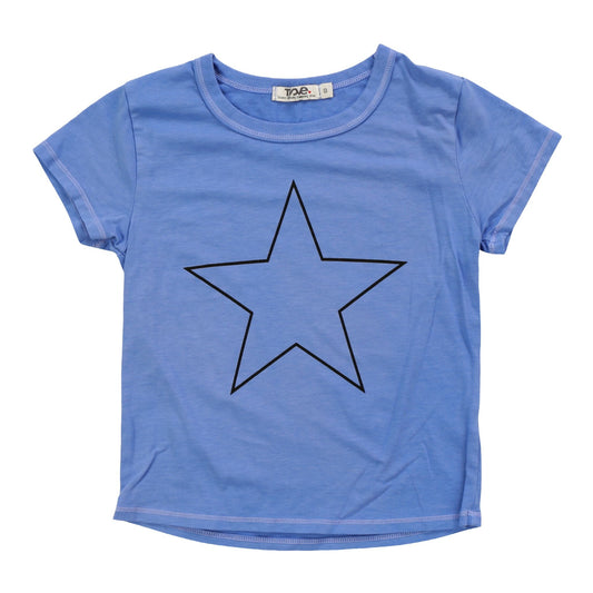 Signature Cap Sleeve Tee (Outline Star Print)