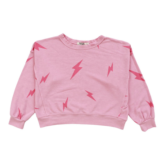 Heather Dolman Sweater Top (Pink Bolt Pattern)