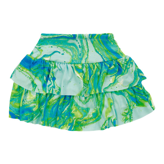 3-Tiered Skirt Shorts (Marble Tie-Dye)