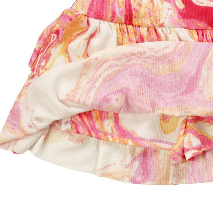 3-Tiered Skirt Shorts (Marble Tie-Dye)