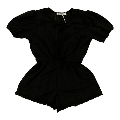 Puff-Sleeve Bows Romper