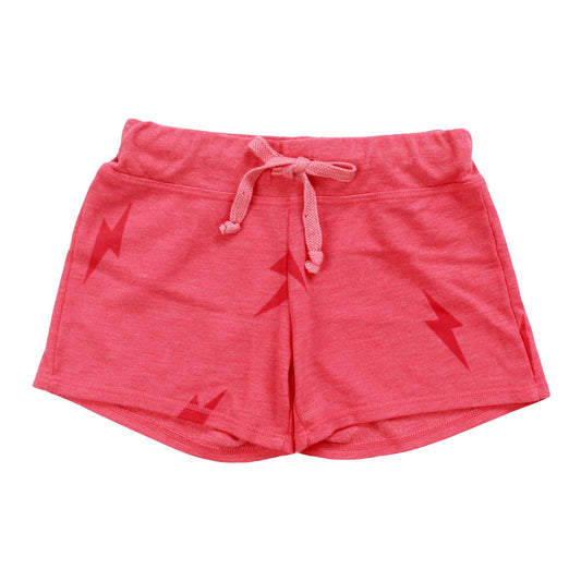 Heather Signature Shorts (Pink Bolt Pattern)