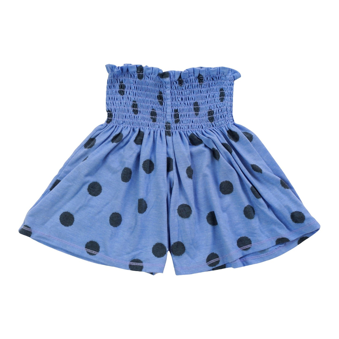 Heather Smocked-Top Shorts (Polka Dot Pattern)