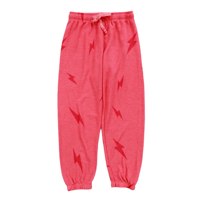 Athletic Pants (Pink Bolt Pattern)