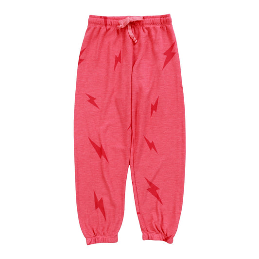 Athletic Pants (Pink Bolt Pattern)