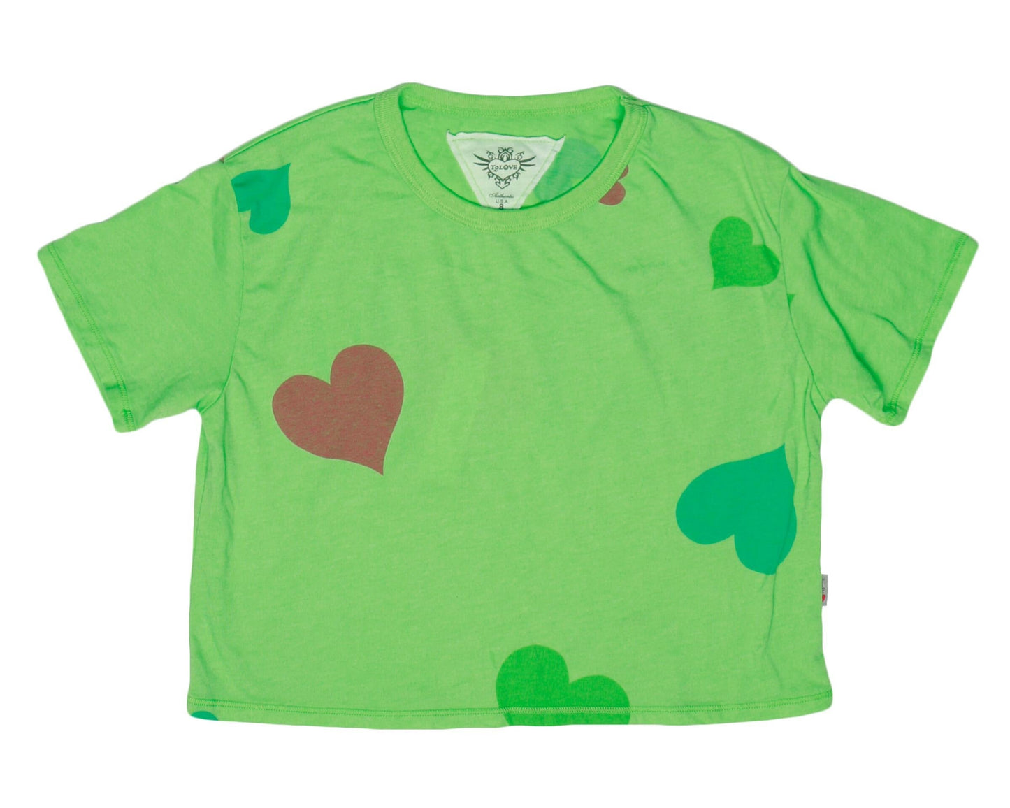 Boxy Tee (Colored-Hearts Pattern)