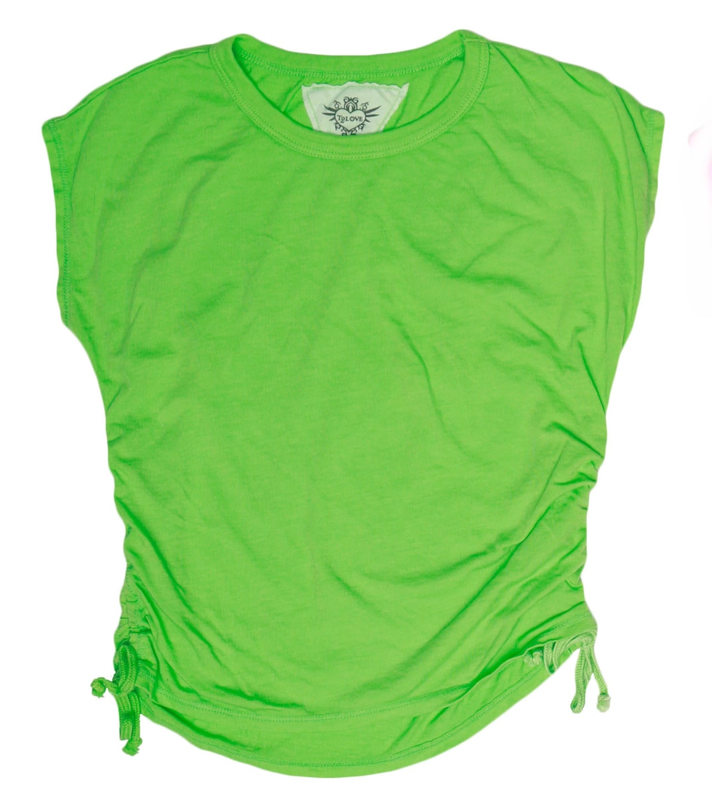 Muscle Tee with Gathered Side Tie