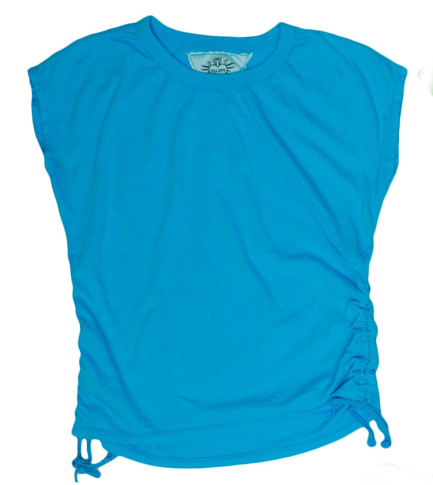 Muscle Tee with Gathered Side Tie