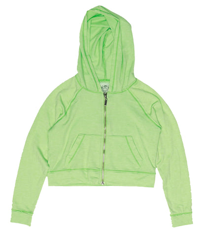 Heather Cropped Hooded Jacket