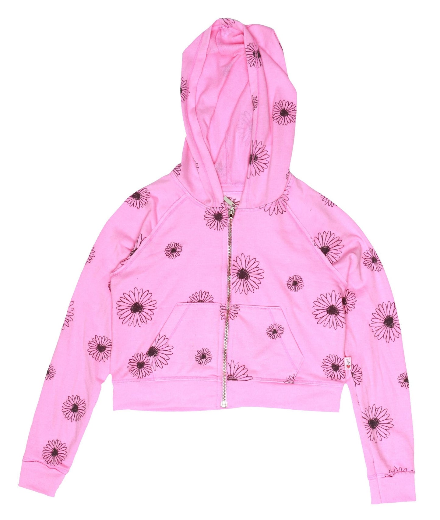 Cropped Hooded Jacket (Daisy Pattern)