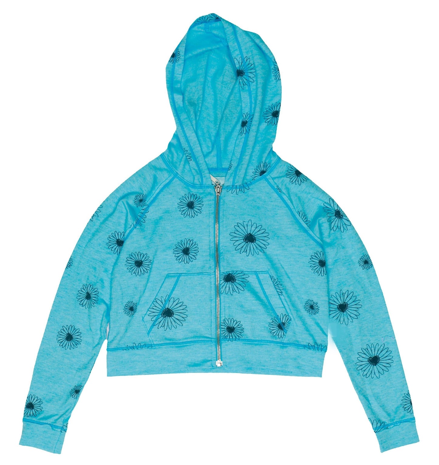 Cropped Hooded Jacket (Daisy Pattern)