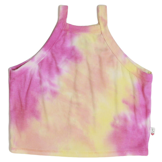 Racer Tank (Pink-Orange-Yellow Tie-Dye)