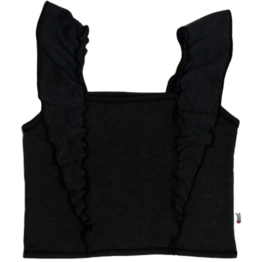 Heather Ruffle-Strap Top