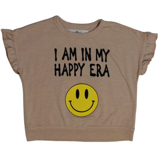 Ruffle-Sleeve Banded Top ("I AM IN MY HAPPY ERA")