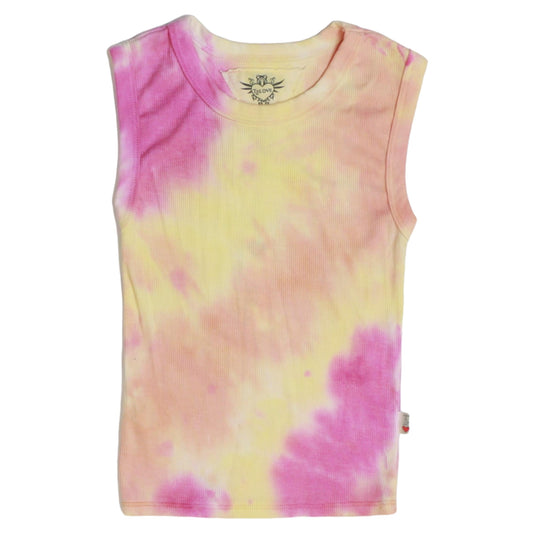 Muscle Tank (Pink-Orange-Yellow Tie-Dye)