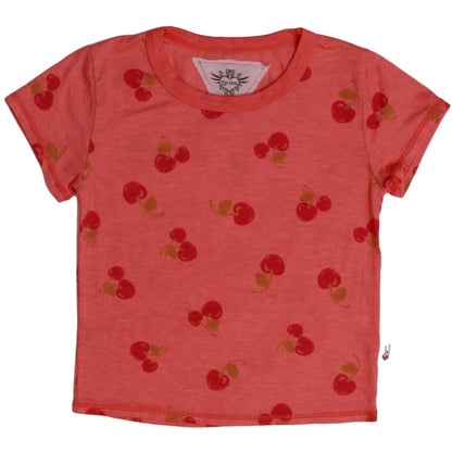 Signature Cap Sleeve Tee (Cherry Pattern)