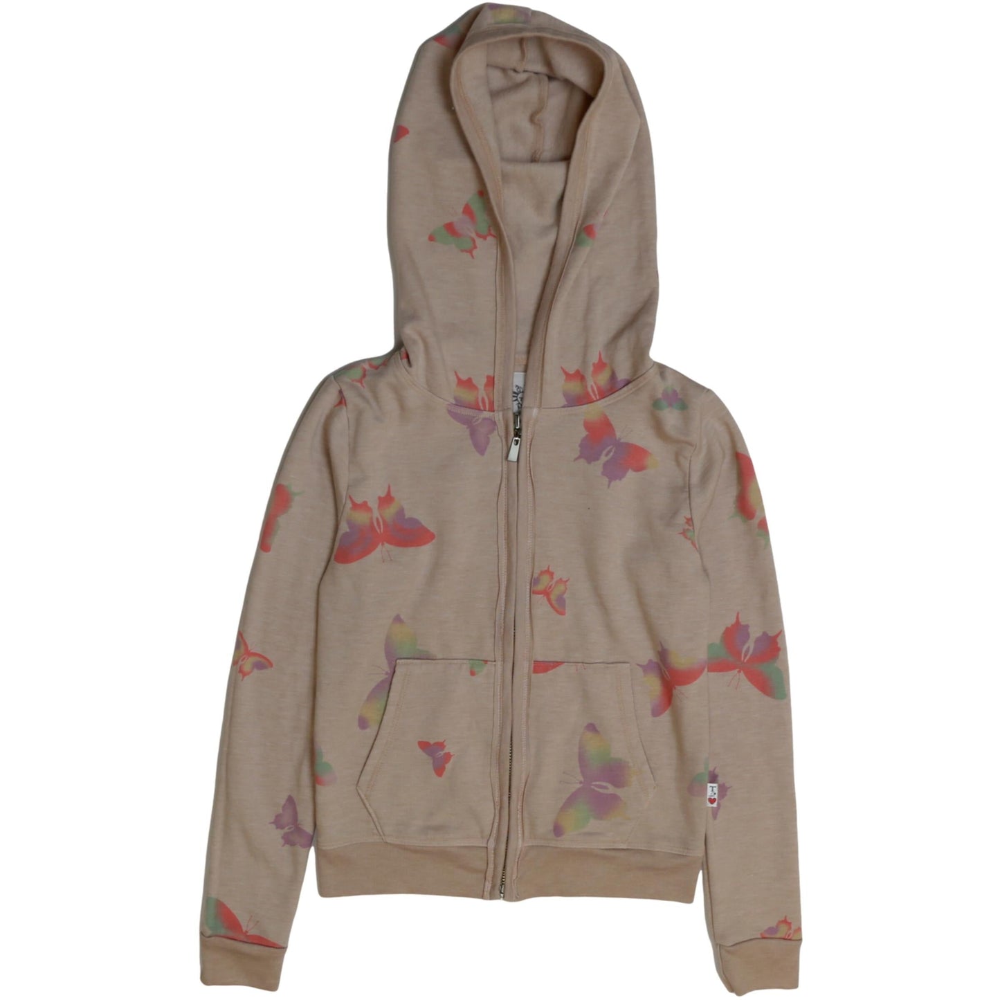 Hooded Jacket (Colorful Butterfly Pattern)