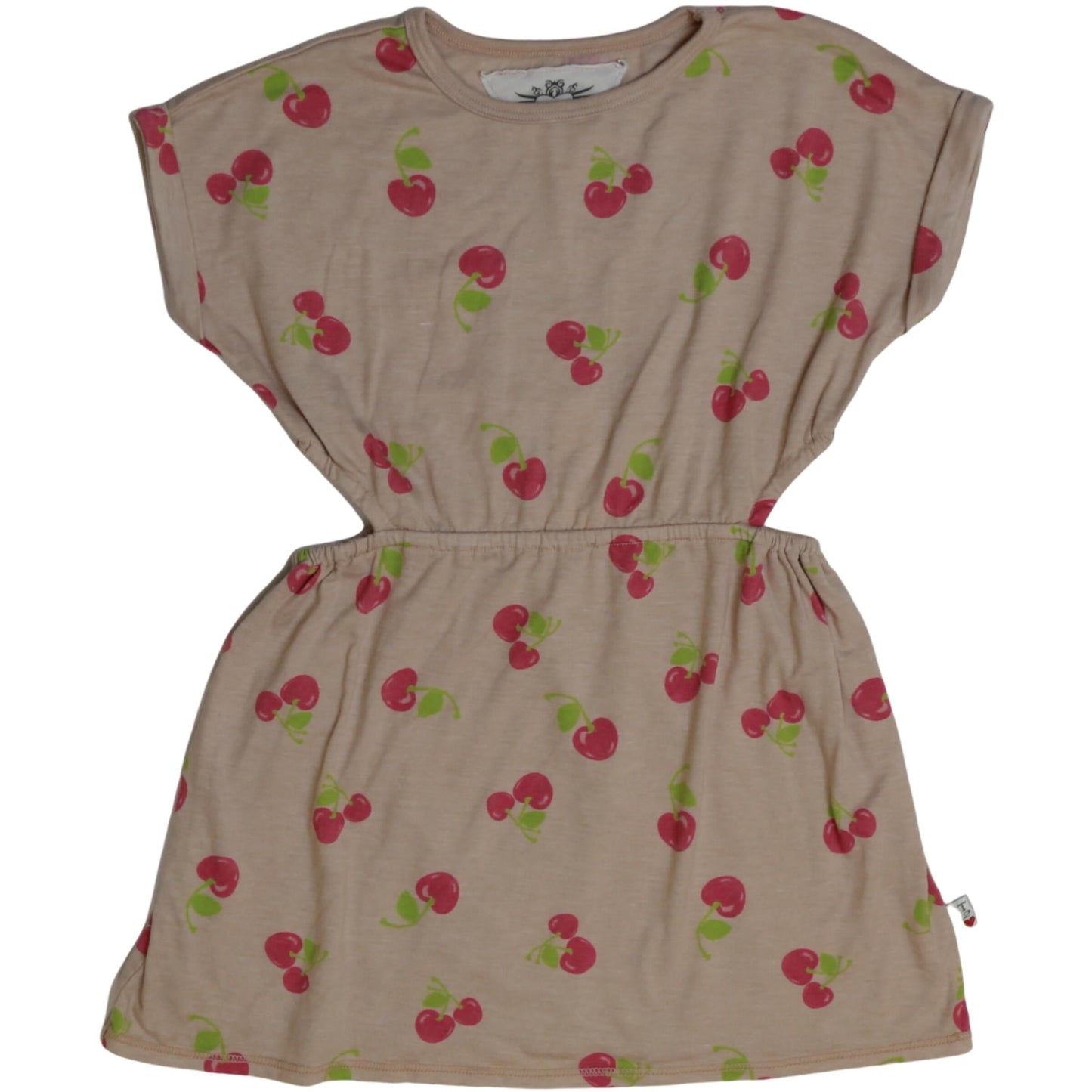 Side-Cut Dress (Cherry Pattern)