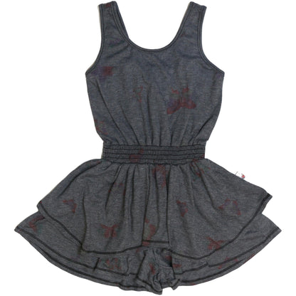 Double-Layer Tank Romper (Colorful Butterfly Pattern)