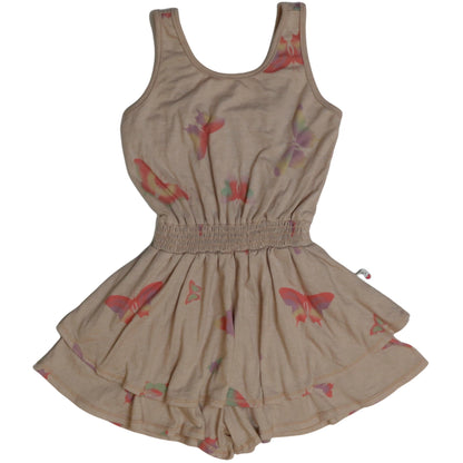 Double-Layer Tank Romper (Colorful Butterfly Pattern)