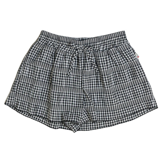 Drawstring Merrow-Edged Shorts (Checked Pattern)