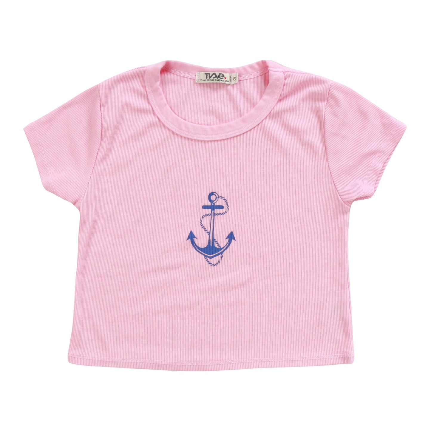 Crop Baby Tee (Anchor Print)