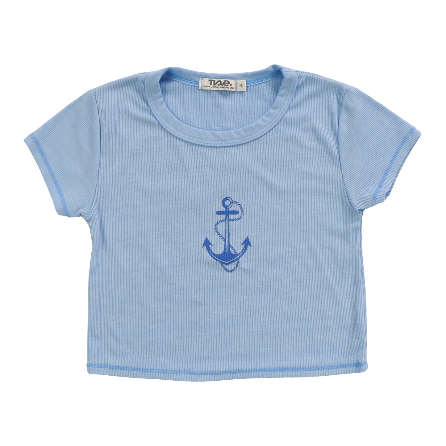 Crop Baby Tee (Anchor Print)