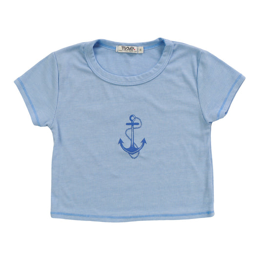 Crop Baby Tee (Anchor Print)