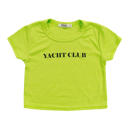 Crop Baby Tee ("YACHT CLUB")