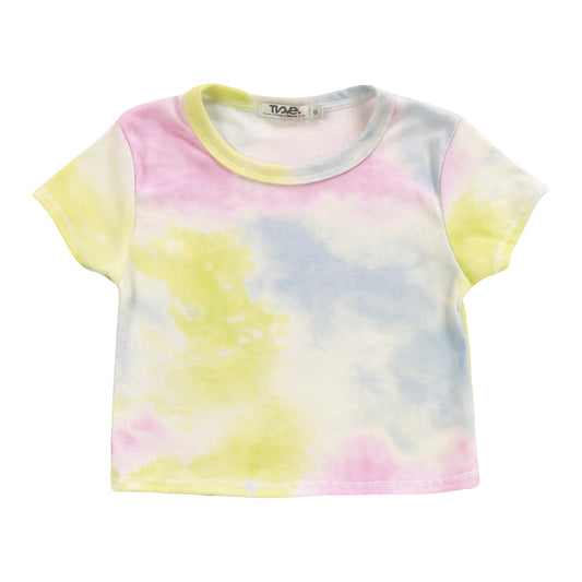 Crop Baby Tee (Tri-Color Tie-Dye)