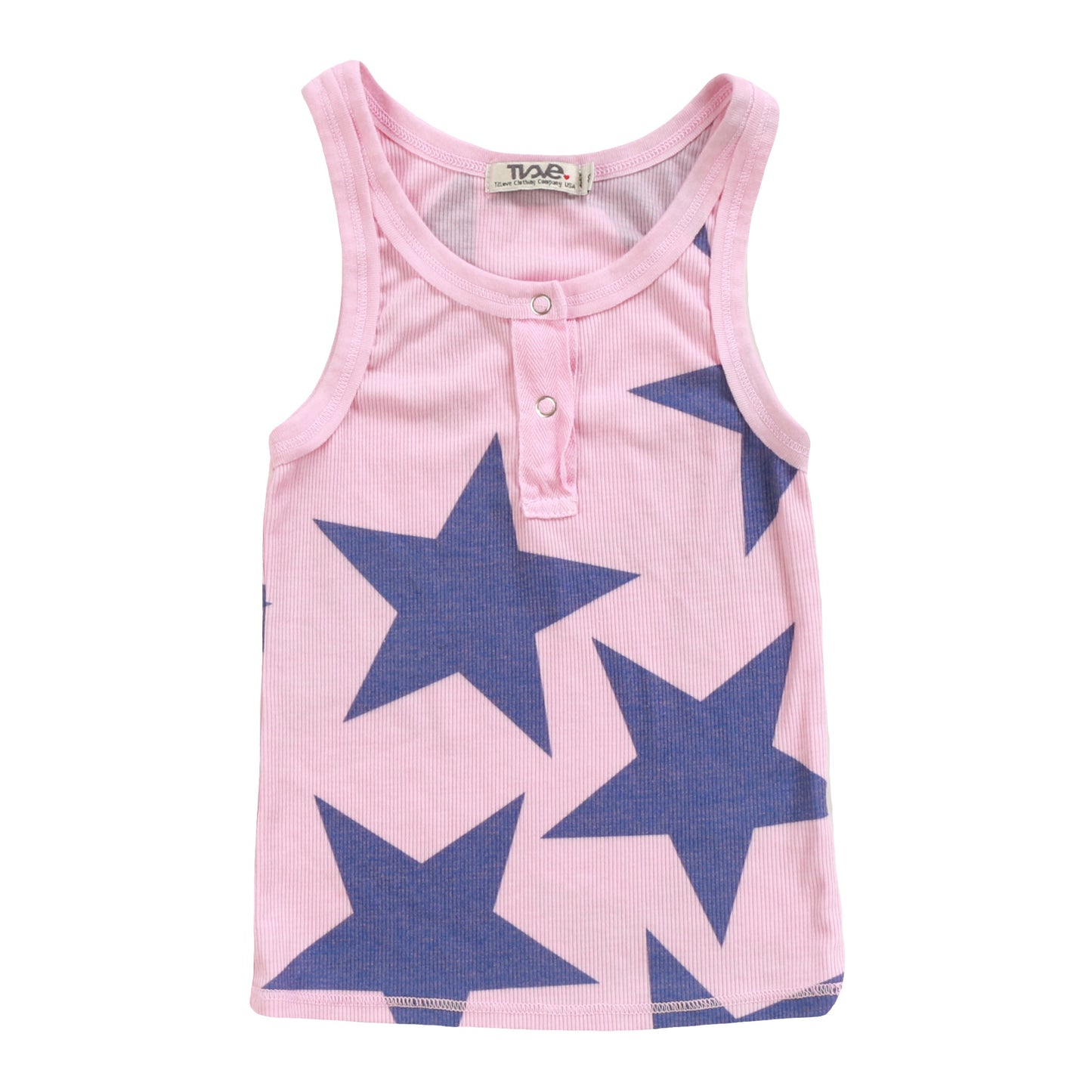 Snap Button Tank (Cobalt Stars Pattern)