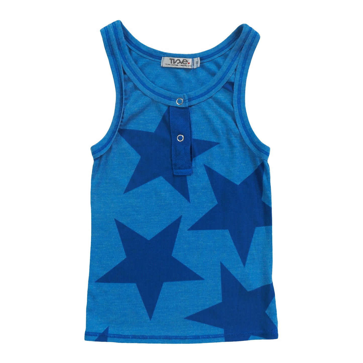 Snap Button Tank (Cobalt Stars Pattern)