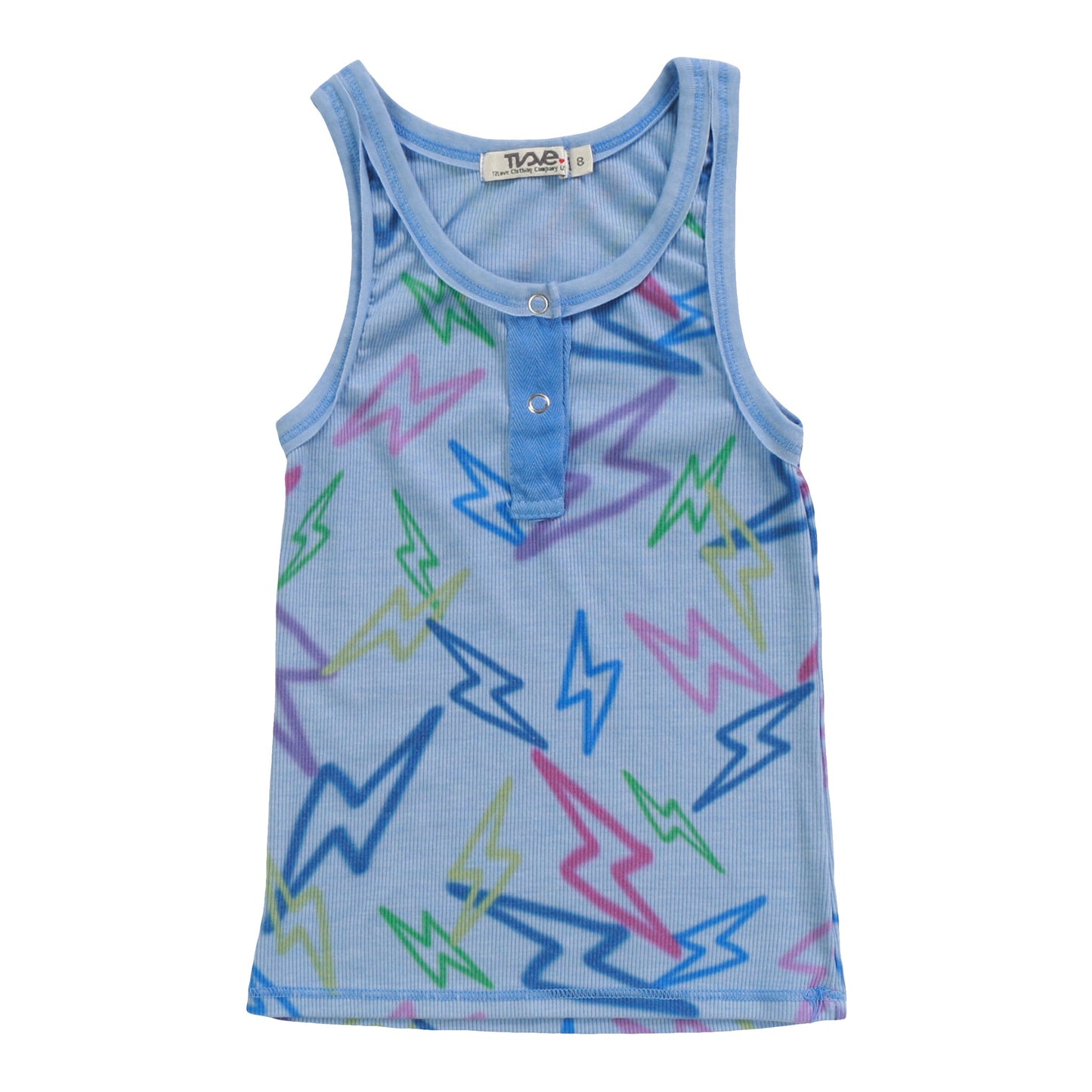 Snap Button Tank (Mixed Color Bolts Pattern)