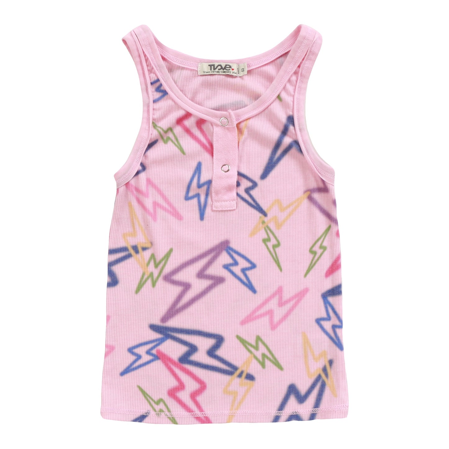 Snap Button Tank (Mixed Color Bolts Pattern)