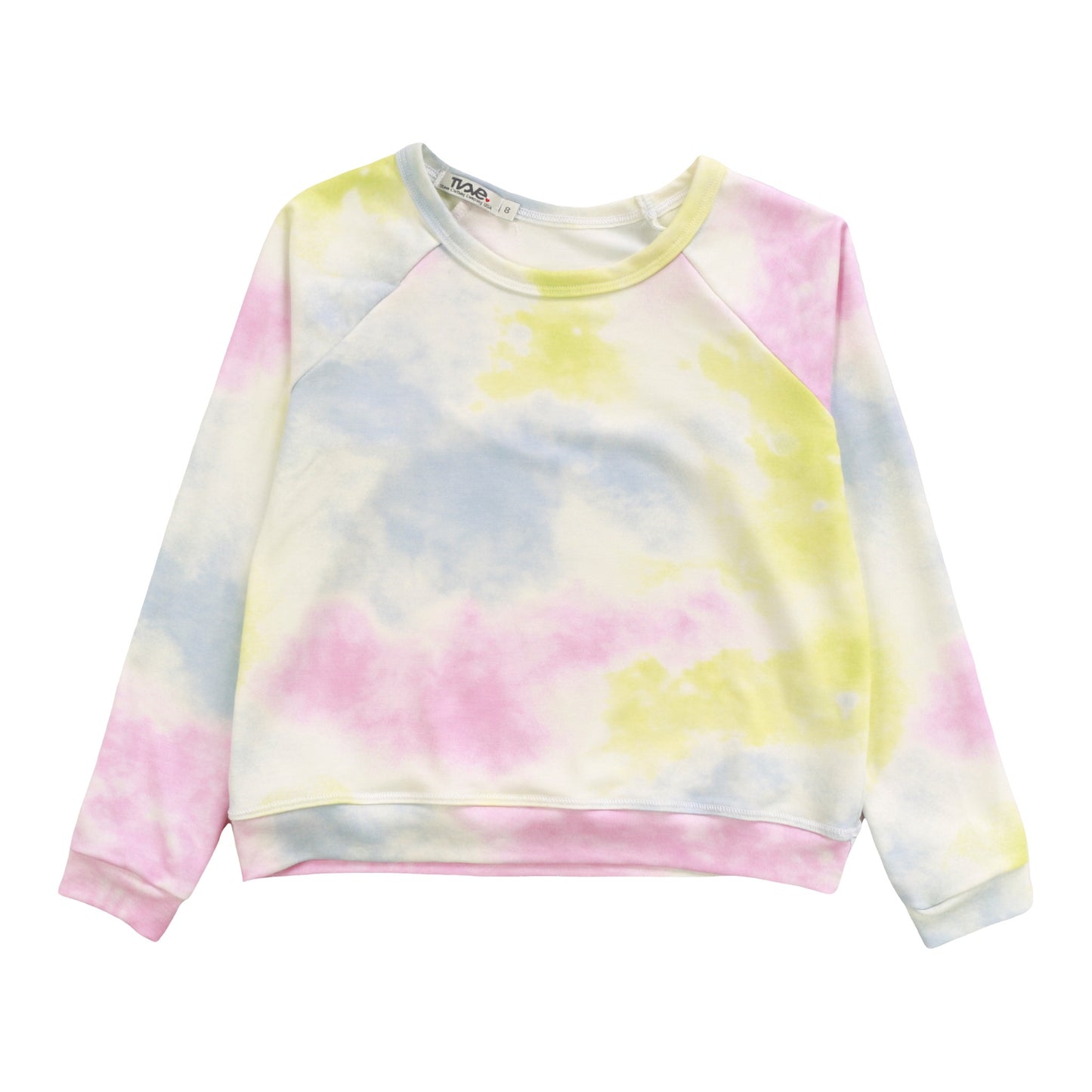 Raglan Crew Top (Tri-Color Tie-Dye)