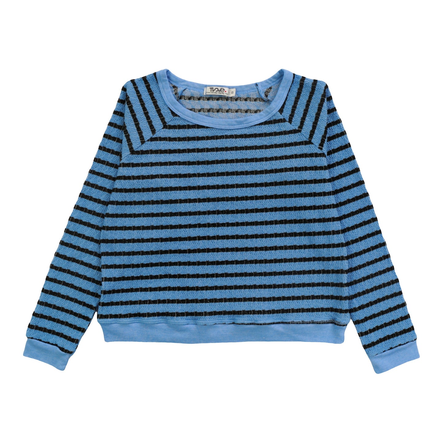 Raglan Crew Top (Black Stripes)