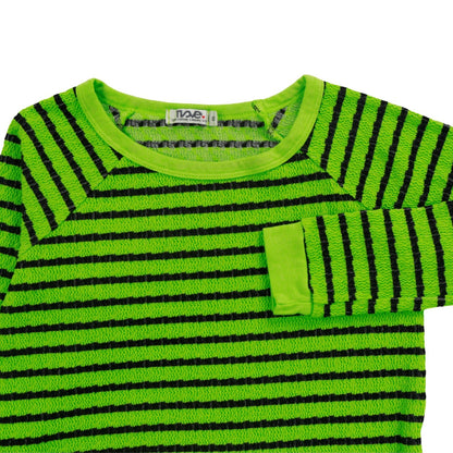 Raglan Crew Top (Black Stripes)