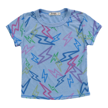 Signature Cap Sleeve Tee (Mixed Color Bolts Pattern)