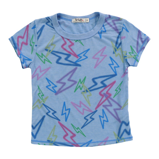 Signature Cap Sleeve Tee (Mixed Color Bolts Pattern)
